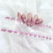 22PCS Gel Nail Stickers, Semi Cured Nail Wraps Purple Glitter Self-Adhesive Gel Nails Strips, Full Wraps Nails Polish Stickers with Soft Glossy Gels Finish, French Manicure Sticker for Women and Girls