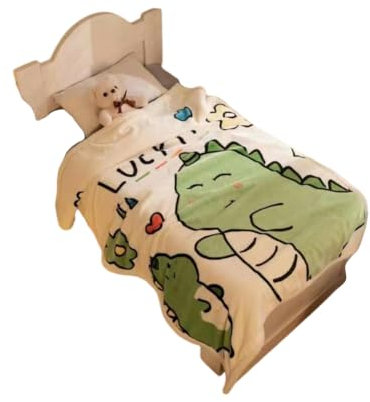 Manta de brida de dibujos animados, individual y doble capa -Manta infantil y manta para niños, cubierta de unicornio-95 x 135 cm -1 Lay