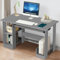 Blisswood Home Office Desk, Small Computer Desk With Shelves & Sliding Keyboard Tray PC Laptop Small Table For Writing Workstation Bedroom Study Furniture (100 x 55 x 72CM)