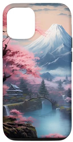 Cherry Blossom Japanese Landscape Case for iPhone 12/12 Pro