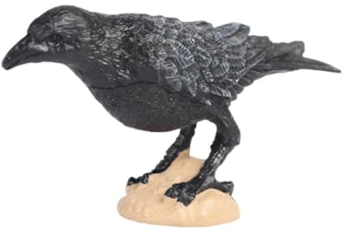 Crow -statuen Gefälschte Schwarze Krähe Figur Realistische Krähen Modellvogelfiguren Für Halloween -vögel Dekoration, Hof Garten Terrasse Home Dekoration