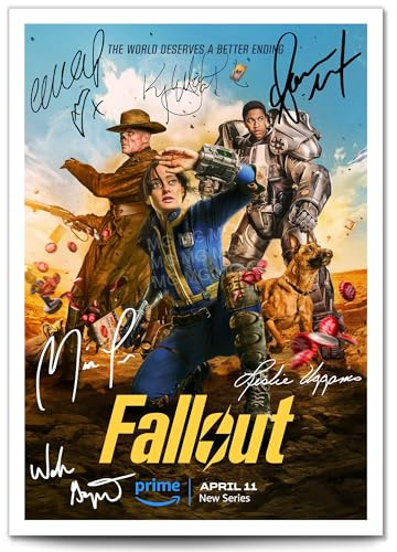 Mounted Gifts Trading Fallout cast signed autograph poster photo print framed memorabilia tv show series gift Ella Purnell Aaron Moten (A3 poster only)