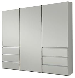 WIEMANN Schwebetürenschrank Kleiderschrank Schlafzimmerschrank 300cm breit, mit Schubladen, weiß, Höhe 236cm, Malibu