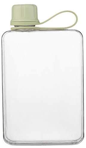 Yiurse Clear Flask – 500 ml flache Trinkflasche – Sport-Wasserflasche, Outdoor-Reise-Wasserflasche für Sommer, Fitness, Outdoor-Camping, Wandern