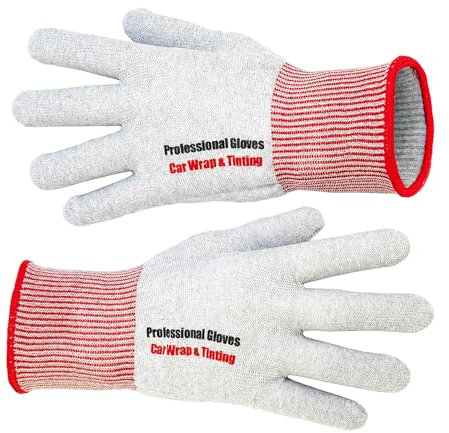 2 Pairs Carbon Fiber Gloves, Anti Static Gloves, Vinyl Wrap Gloves,Nylon Gloves, Finger Touchscreen & Breathable Work Protective Gloves for Car Wrap, Window Tint, and Electronic Devices Repairs