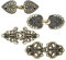 4 Pièces Rétro Broche Kit, Clips Pull Vintage, Cardigan Clip, Antique Écharpe Clip, Châle Pince, Cardigan Épingle pour Femmes Filles, pour Cardigans, Capes, Robes et Chemises (Bronze)