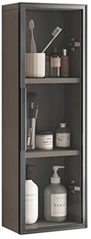 Badezimmer-Medizinschrank mit 3 Ebenen, schmaler Wandschrank für kleine Räume, Küchenaufbewahrung, Spind für Kosmetika, 25 x 14 x 75 cm