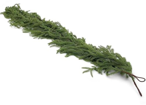 Guirnalda navideña, guirnalda de vegetación artificial, decoración de porche, centros de mesa de Navidad, decoración de chimenea para chimeneas, barandillas de escaleras, mesas para el hogar y