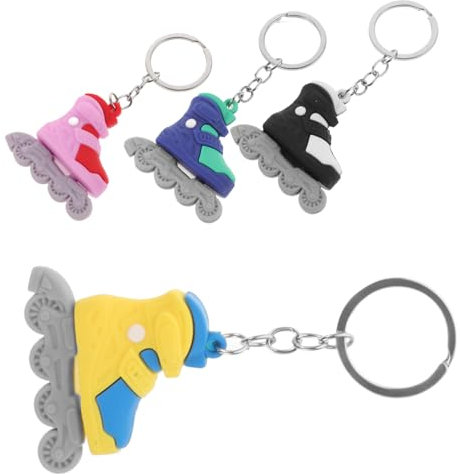 CONGARTENO 4stücke Roller Skate Schlüsselanhänger Pvc Schlüsselring Deko Praktische Taschenanhänger Für Für Partys Und Festivals