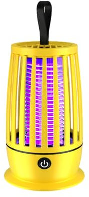Anti - moustique, anti - moustique 2 - en - 1 avec lampe UV et lampe d'éclairage, 360 ° attire les insectes volants bourdonnants, adapté pour une utilisation en intérieur - jaune. (1 pièce)