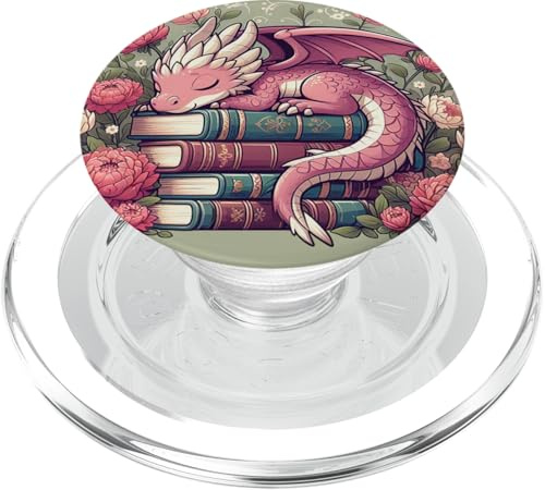 Buch Drache Lesen Bücherwurm PopSockets PopGrip für MagSafe