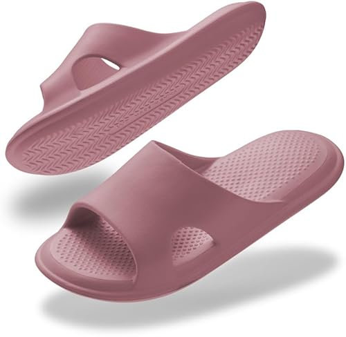 Misolin Ciabatte Donna Estive Casa Pantofole Leggere Uomo Doccia Sandali Comode Antisudore Slide Piscina Spiaggia Scarpe Unisex,Marrone Rossastro W10(40-41 EU)
