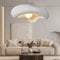 AIAO Hängelampe Wabi Sabi Stil Polystyrol Pendelleuchte Retro Japanischer Vintage Esszimmer Lampen for Küchenlampe Schlafzimmer E27 Nordic Hängelampe Esstisch Nachttisch Hängeleuchte 60cm(Weiß)