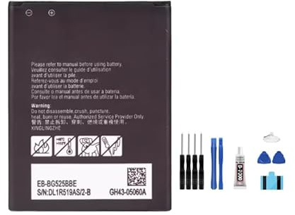 Generic EB-BG525BBE Ersatz-Akku, wiederaufladbar, 0 Zyklen für Xcover 5 G525F G525S, mit Reparaturwerkzeug-Set