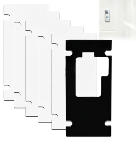 Piaeny No Drill Doorbell Mounting Tape, 7 Pcs Doorbell Accessories Double Sided Tape Heavy Duty Compatible with Ring Doorbell, Video Doorbells Mounting Tape, Easy Install, No Damage to Walls