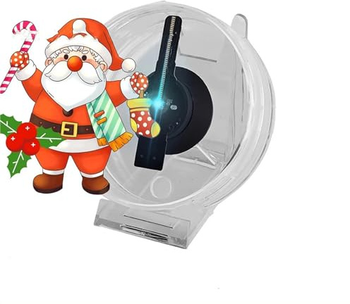 Ventilateur holographique 3D Mini projecteur Publicité Lumineuse Projecteur HD for Magasins Bars Fêtes Noël(PC Replacement)
