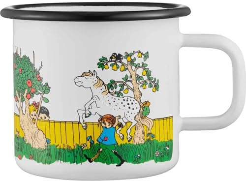 Muurla Pippi Langstrumpf Tasse/Becher 0,37 l Emaille grün, mehrfarbig, weiß