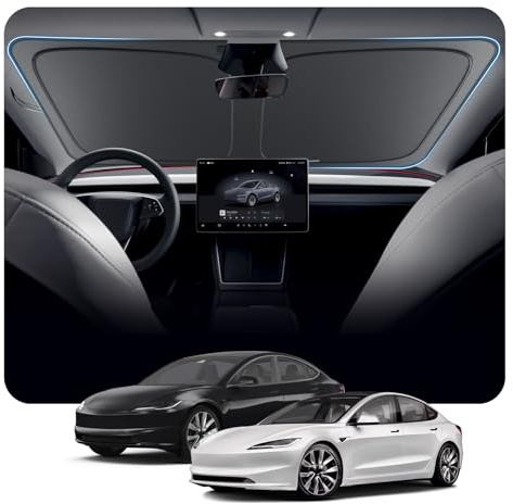 [Actualización] BSTW Parasol Plegable para Tesla Model 3 Highland 2018-2025 2026 Cubierta para Parabrisas con Protección UV y Térmica Parasol Model 3 Accesorios