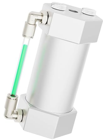 ZYKEJJDDAK Réservoir de refroidissement à eau PC en aluminium avec fenêtre rotative à 360 degrés, capacité de 100 ml pour radiateur portable en aluminium