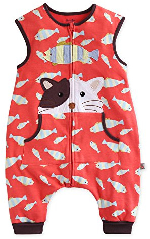 Vaenait Baby Sleeping Sack with Leg 100% Cotton Wearable Blanket Pyjamas Infant Sleeping bag Secret Kitty Sleep S