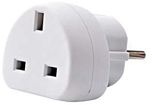 Travel Adapter UK to European Plug Adapter - Works in Tunisia