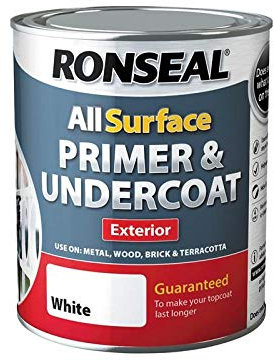Ronseal 37559 All Surface Primer and Undercoat, White, 750ml