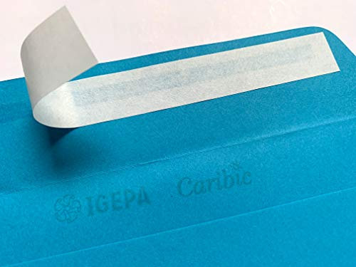 umschlag-discount - 50 Azur-Blaue Umschläge, mit Abziehstreifen, C6=162 x 114 mm, Postkarten-Größe, Dunkelblau, Königsblau