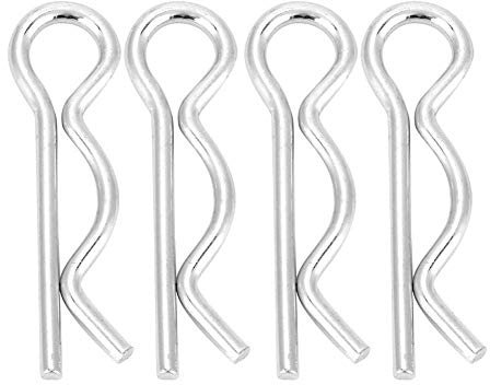 Goupille, Galvanisé de fer Type R Goupille à Goupille Clips Ressort Clips Épingle à Cheveux Zingué Plaques de Retenue 1.6/1.8/2/2.5mm(2.5 * 45mm(10pcs))