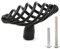 Pxyelec Muted Black Birdcage Nest Twist Cabinet Wardrobe Door Handle Drawer Cupboard Kitchen Dresser Pull Single Hole Door Levers, Black Handles for Drawers Pulls Wardrobe Drawer Handles Pack of 6