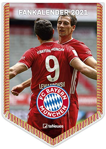 FC Bayern München 2021 - Mini-Bannerkalender - Fan-Kalender - Fußball-Kalender - 21x29,7 - Sport