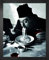 1art1 Kochkunst Poster Kunstdruck Bild und MDF-Rahmen - Spaghetti, Rotwein, Don Camillo (50 x 40cm)