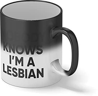 Nobody Knows I'm a Lesbian Black Magic Coffee Mug