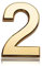 3 Inch Front Door Numbers, 3D Self Adhesive House Numbers Plaques Waterproof Mailbox Signage DIY Chrome Polished Address Numbers Sign for Home Office Hotel Apartment Door Room Wall, Gold (2)