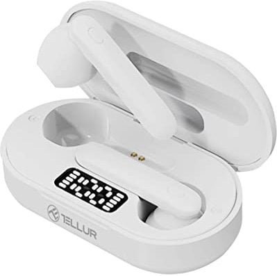 TELLUR Flip Bluetooth Kopfhörer mit Ladebox, BT 5.0, Touch-Steuerung für Musik und Anrufe, HD Hi-Fi-Sound, 13mm Treiber mit Bass Boost, Geringes Gewicht von 4 Gramm, USB-C, Kabel inklusive