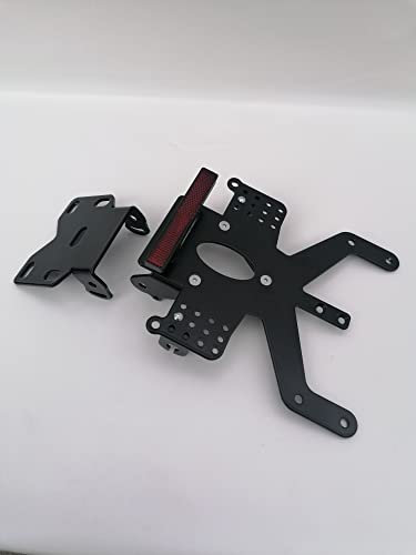 Kennzeichenhalter GroFaTec Universal T3 V5 für Motorrad Roller Enduro Supermoto 125 Naked Kennzeichenträger alternativ Nummernschild Träger Halter kurzes Heck Heckumbau Porta Targa Made in Germany