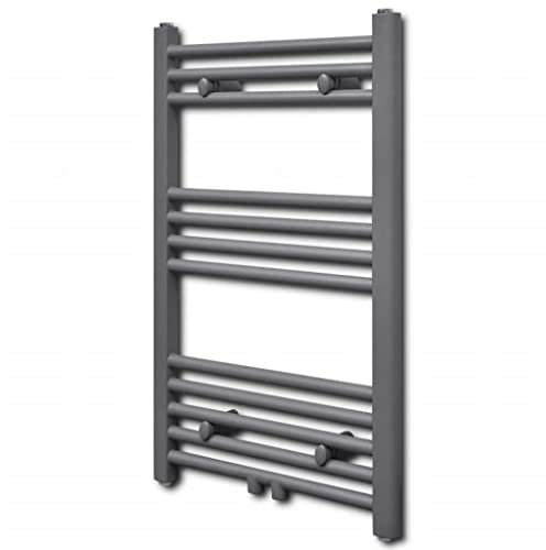 INLIFE Handtuchheizkörper Warmwasser Gerade Grau 500x764 mm