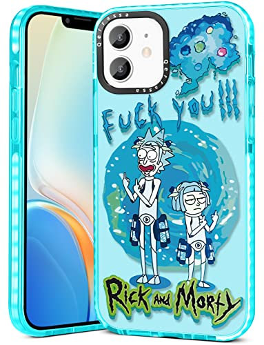 Qerrassa Rk Mt Case for iPhone 12 mini Cute Cartoon Character Kawaii Soft TPU Cover for Girly Girls Kids Boys Phone Cases Funny Pattern Fashion Protective Case for iPhone 12 mini