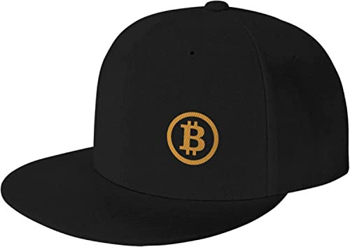 LOUJIN Bitcoin B - Cappelli snapback unisex, regolabile, hip hop, tinta unita, visiera piatta, per uomo e donna, Foto a colori, Etichettalia unica