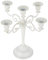 Sziqiqi Candelabro Portacandele a 5 Bracci, Portacandele Retrò Bianca Candeliere per Centrotavola Matrimonio Eventi Festa Anniversario Compleanno Nozze Natale