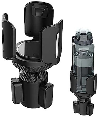 Porte-gobelet extensible pour voiture, adaptateur de porte-gobelet de voiture avec base extensible réglable, porte-gobelet tout usage avec caoutchouc pour grandes bouteilles de 7,5 cm à 14 cm, tasses