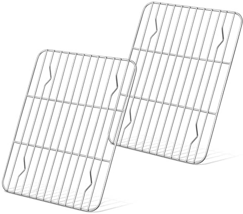 Joyfair Lot de 2 grilles de refroidissement en acier inoxydable (24,5 x 19 x 1,5 cm)