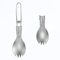 TIBROMTACK Titanium Folding Spork, Outdoor Cutlery Extra Strong Ultra Lightweight (Ti), Healthy & Eco-Friendly Flatware for Camping, Hiking, Travel, Picnic