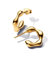 Pandora Essence Organisch Geformte Offene Ohrringe aus Sterling Silber mit vergoldeter Metalllegierung, 263269C00