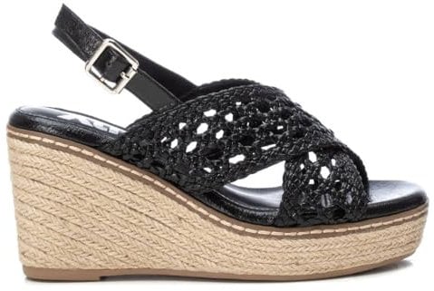 XTI - Sandalia Mujer Negro - Calzado Cómodo y Versátil - Moda casual - Modelo 14274603 (Talla 38)