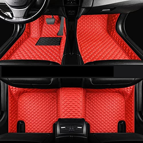 Auto-Fußmatten Für Kia Für Sorento Für Prime UM (5 Sitze) 2019 2018 2017 2016 2015 Autoteppich Floorliner Fußpolster (Color : Rot)