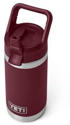 YETI Rambler Jr. 12 oz Kids Bottle, with Straw Cap, Wild Vine Red