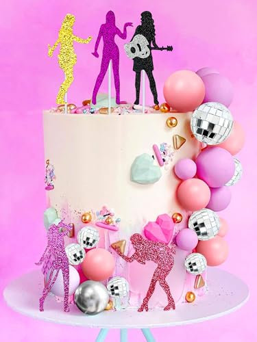 Singer Birthday Cake Decoration Theme Photo Backdrop Era Music Fans Lover Party Supplies for Girls