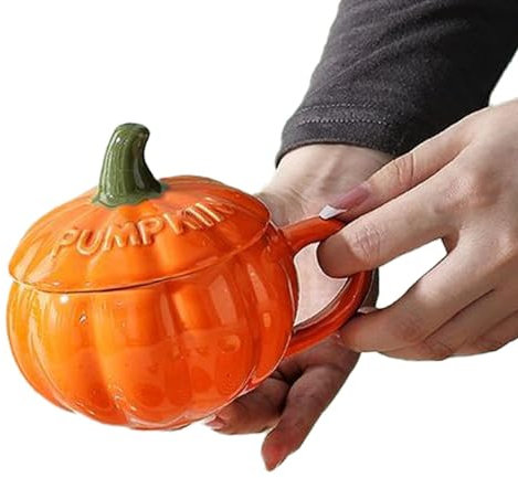 Biniveil Tasse À Café Citrouille | Tasse En Citrouille | Tasses D'automne De Citrouille | Tasse À Café De Dessin Animé De Citrouille | Décorations De Tasse De Citrouille Pour Halloween Fête
