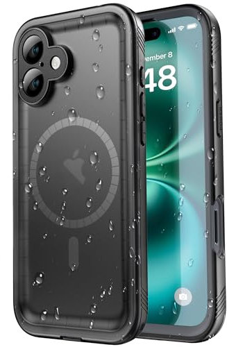 SPORTLINK Magnetic for iPhone 16 Waterproof Case - Shockproof Military-Grade Protection [Compatible with Magsafe][Built in Full Screen/Camera Protector] 360 Full Body Protective[IP68 Underwater]-6.1