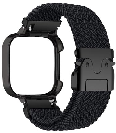 Tressé Bracelet en Nylon Compatible avec Xiaomi Mi Watch Lite Bracelets de Montre, Réglable Boucles Latérales en Métal Sport Hommes Femmes Bande de Rechange pour Xiaomi Mi Watch Lite Sangles (6)